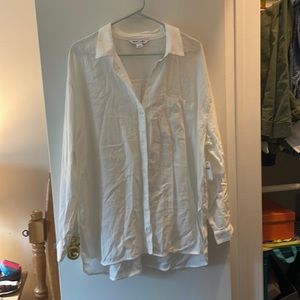 Old navy the boyfriend linen blend shirt NWT size XL